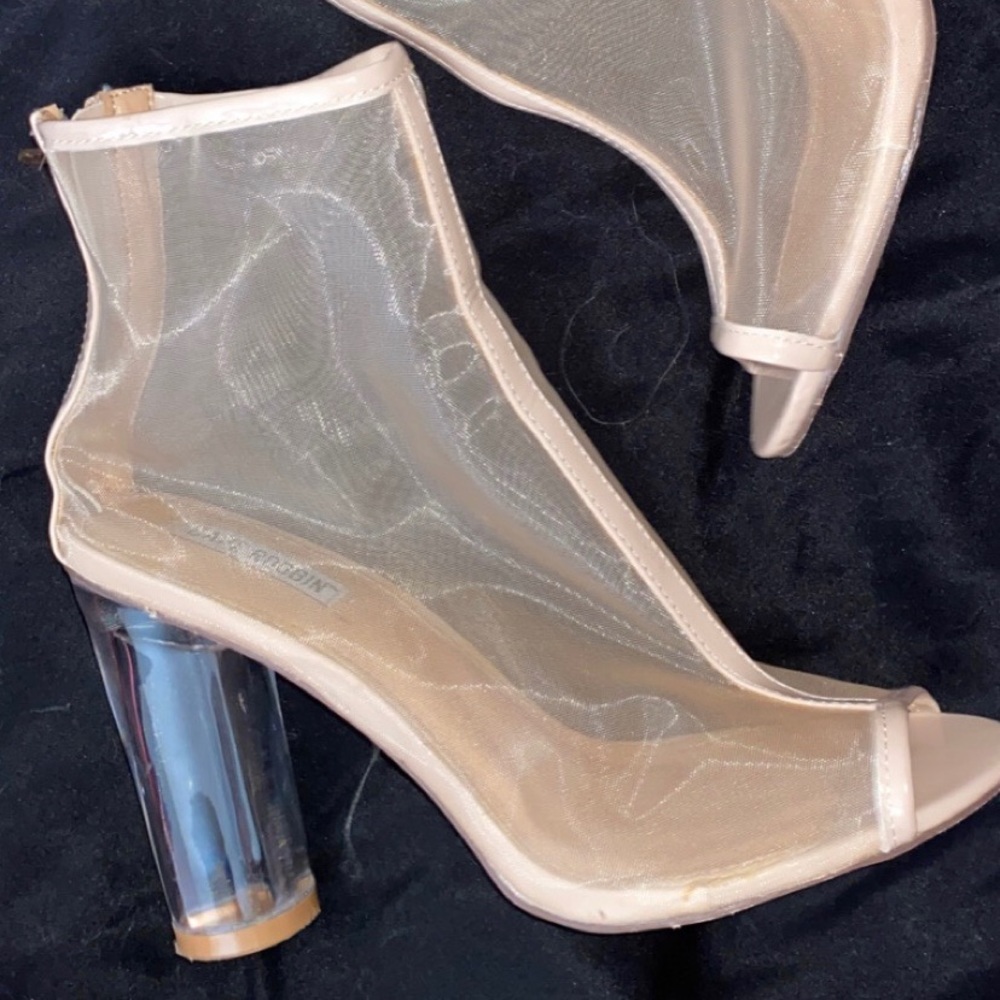 Cape Robbin Mesh Clear Heels